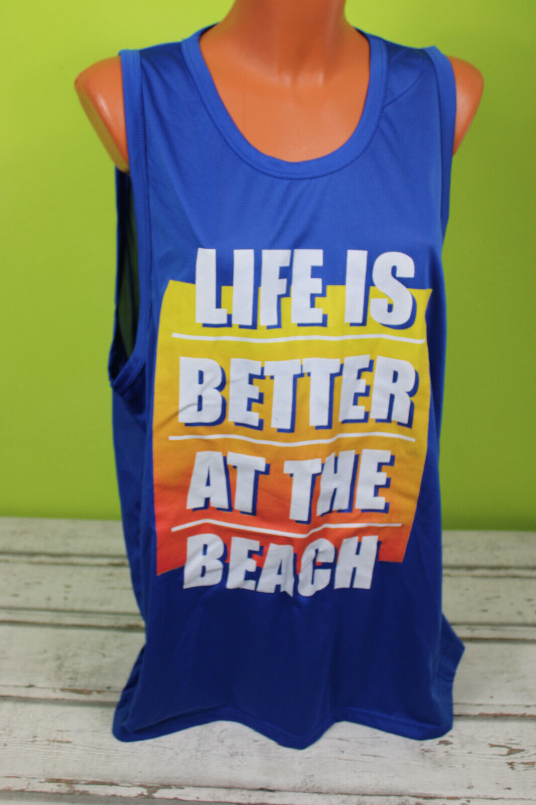 Box#41 Zeeman langes Top ärmellos Shirt Longshirt blau 2XL 48 Tanktop Damen