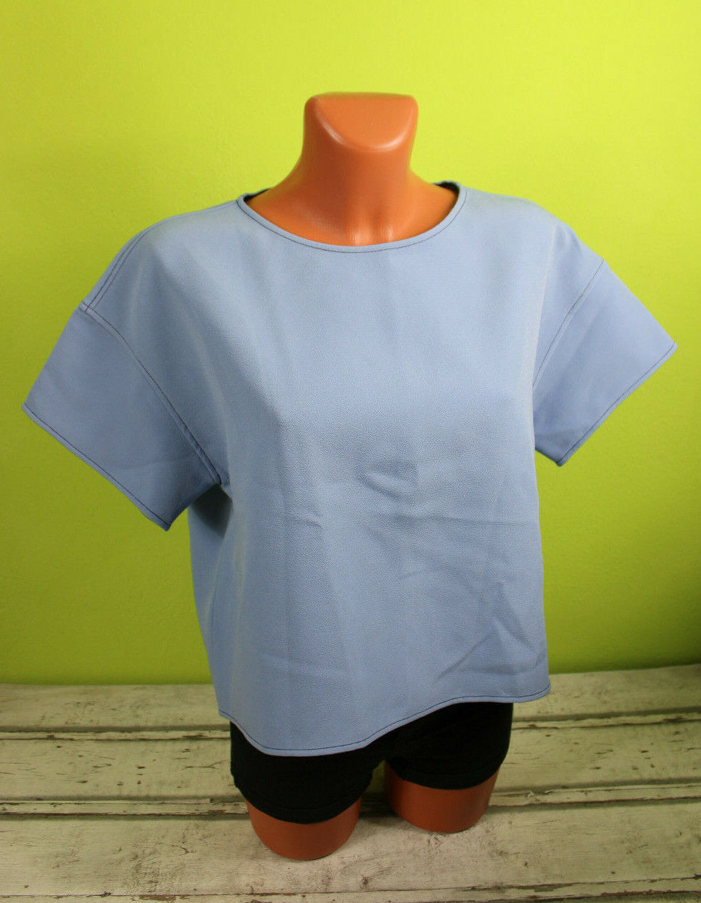 Box#46 Mango T-Shirt blau XS S 36/38 kurzes Shirt kurzarm Kurzarmshirt Damen