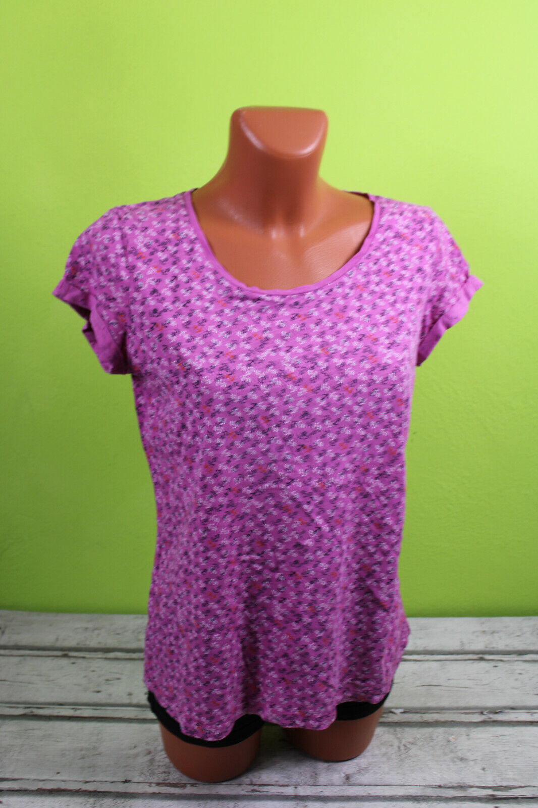 Box#57 edc Shirt rosa M 40 Kurzarmshirt kurzarm Damen T-Shirt Anker