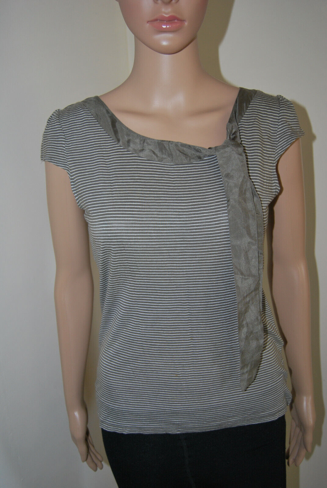 Box#57 H&M Shirt für Sommer kurzarm Blusenshirt grau S 36/38 Damen