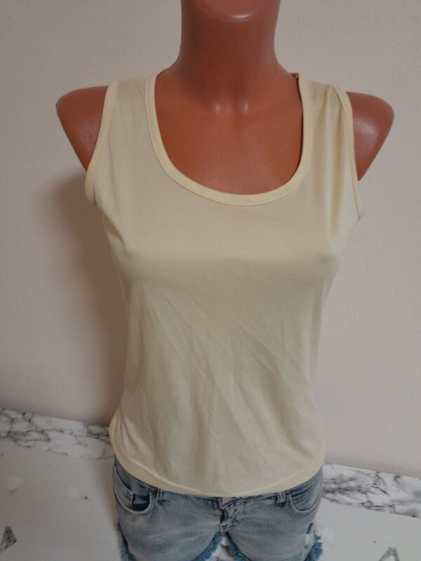 zimm Mode Top M 38/40 Shirt ärmellos Damen gelb Trägershirt Sommertop