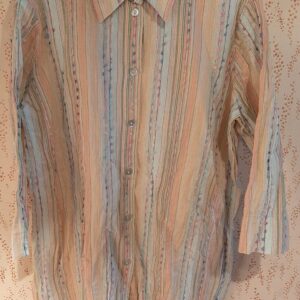 -Box#1 Fabiani L 42/44 3/4-Arm Bluse mehrfarbig Hemdbluse Damenbluse