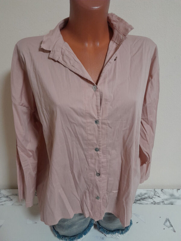 -Box#1 Damenbluse 2XL 50/52 Bluse 3/4 arm altrosa Hemdbluse stretch Stretchbluse