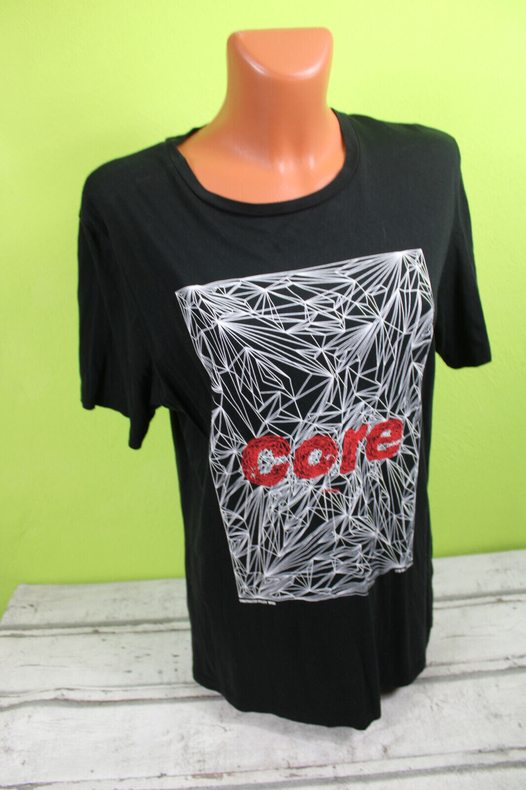 Box#100 Jack &Jones Core T-Shirt M 38 schwarz weiß Shirt bedruckt Longshirt