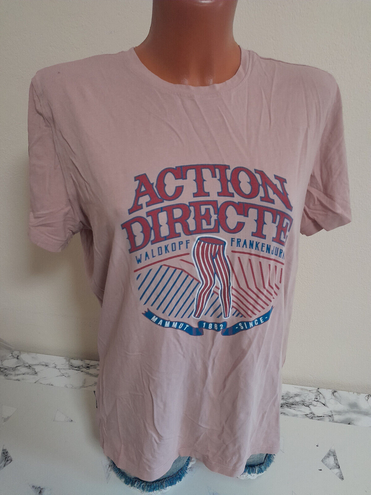 Box#12 Mammut T-Shirt M Shirt kurzarm beige Damen stretchig