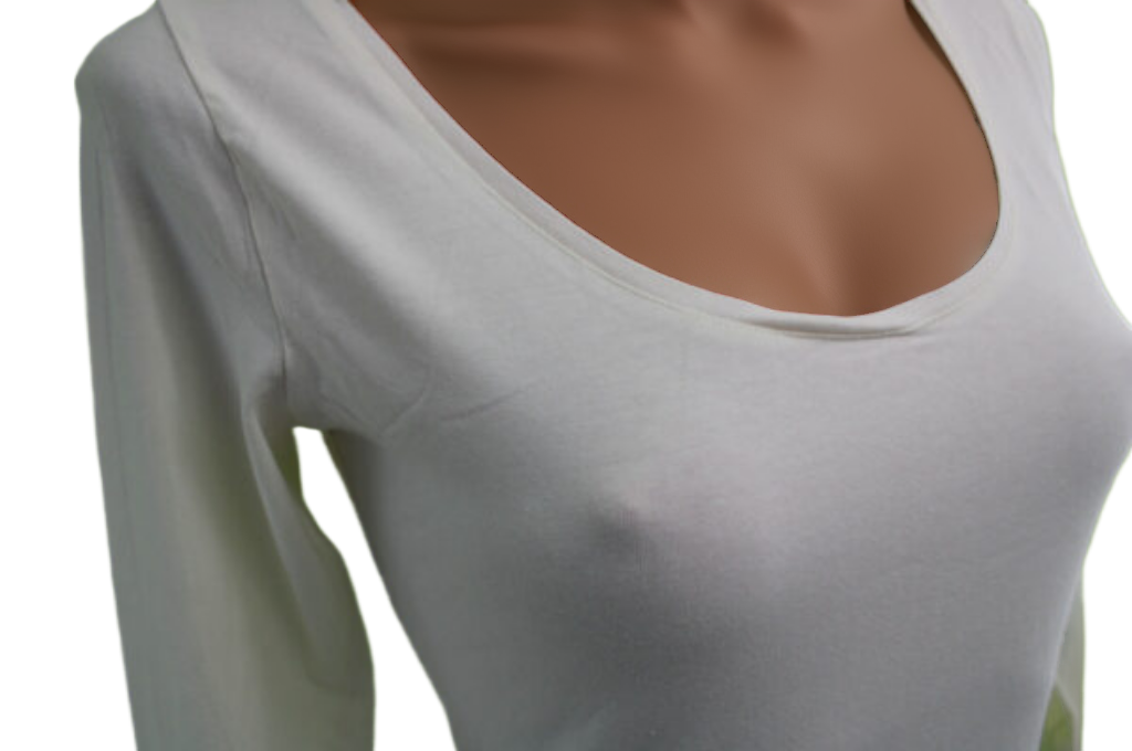 Dept dünnes Langarmshirt Shirt langarm Basic Damen S eher XS 32/34 beige creme