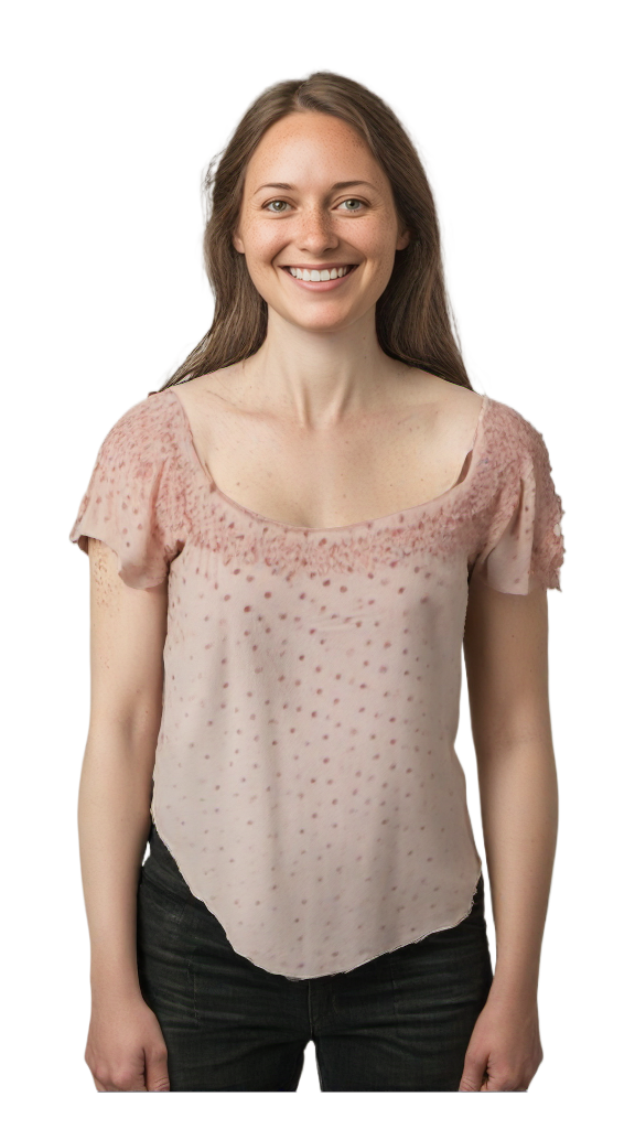 Box#79 Blusenshirt M 40 Shirt kurzarm dünnes T-Shirt rosa Bluse Punkte Damen