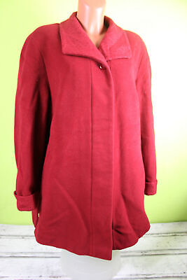 C&A Wollmantel rot lange Jacke Mantel L 44 Kaschmir & Wolle Damen Kurzmantel