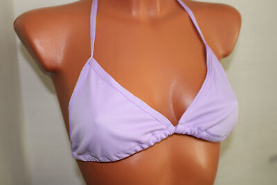 Box#39 Basic Triangle Bikini S 36 A B Neckholder Binde Slip und BH lila Bademode – Bild 3