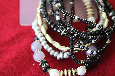 Scarlet Bijoux Modeschmuck elastisches Armband mehrfach Perlen Armschmuck Damen – Bild 2