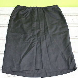 Vintage älterer Rock Midirock wadenlang dunkles grau XL 46/48 Old Fashion