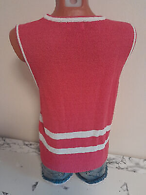 Box#57 Fabiani Pulli S 36/38 ärmellos rosa pink Pullunder Westover Strick – Bild 3