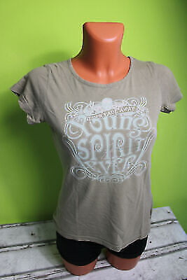 Box#68 H&M Dubster Mädchen Kurzarmshirt Shirt T-Shirt grün oliv bedruckt 152