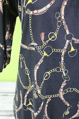 Box#94 Infinity M 40/42 schwarz gold Ketten kurzarm Sweatshirt Damenshirt Damen – Bild 2