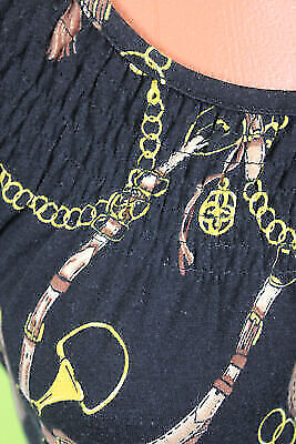 Box#94 Infinity M 40/42 schwarz gold Ketten kurzarm Sweatshirt Damenshirt Damen – Bild 3