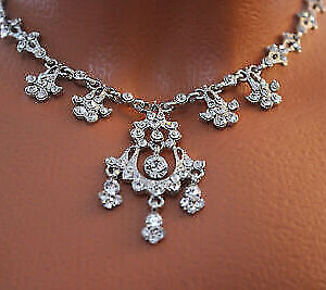 scarlet bijoux Modeschmuck Kette silbern Edelstahl Strass