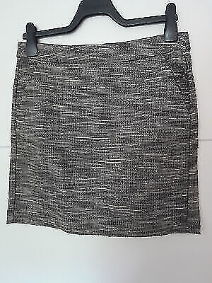 Box#100 Esprit Minirock S 36/38 Tweed kurzer Rock Damen grau meliert