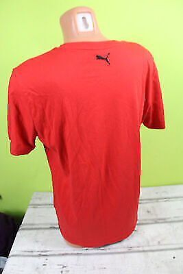 Box#76 PUMA XL T-Shirt kurzarm rot gold bedruckt Kurzarmshirt Sportshirt Herren – Bild 4