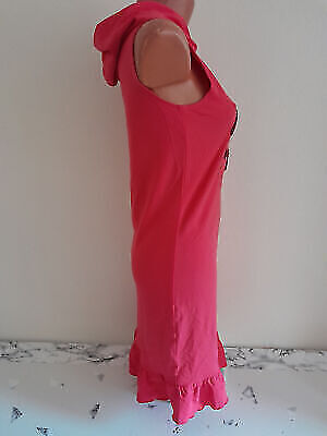 Box#51 Jerseykleid 176 Looxs Shirtkleid Hoodie Longshirt ärmellos rosa rot – Bild 3