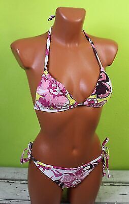 Box#39 Buffalo Bademode 2tlg XS 32 A B Neckholder Bikini Damen weiß rosa Beach – Bild 2