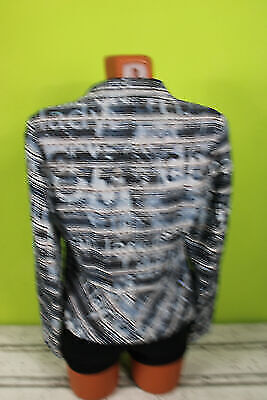 Box#120 Jacke M 38 dünne Sommerjacke langarm Blusenjacke blau weiß Damen – Bild 4