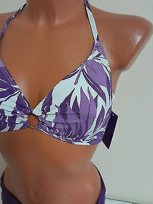 Box#39 Lascana Bademode Neckholder Bikini D passt S 34 C lila weiß Badeanzug – Bild 4