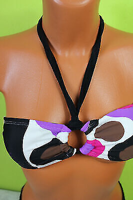 Box#40 Bruno Banani 2 tlg Bandeau Bikini Neckholder abnehmbar Kreise XS 32 A B – Bild 2