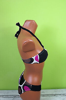 Box#40 Bruno Banani 2 tlg Bandeau Bikini Neckholder abnehmbar Kreise XS 32 A B – Bild 3