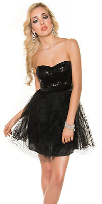 -Box#16 Koucla Ball-Party-Cocktail-Kleid Pailletten schwarz passt Größe XS/S/M – Bild 2