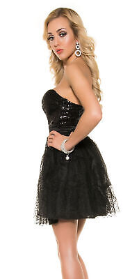 -Box#16 Koucla Ball-Party-Cocktail-Kleid Pailletten schwarz passt Größe XS/S/M – Bild 3