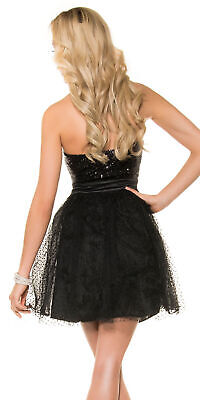-Box#16 Koucla Ball-Party-Cocktail-Kleid Pailletten schwarz passt Größe XS/S/M – Bild 4