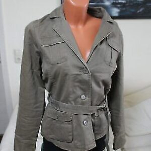 Xanaka Jacke S 36/38 Jeansjacke Kapuze Kapuzenparka Übergangsjacke Parka oliv