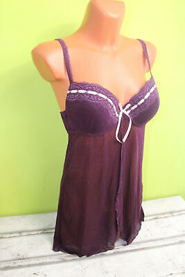 Box#103 6ixydixy Negligee 75A 75 A Dessous Nachtwäsche Bügel gepolstert BH lila – Bild 2