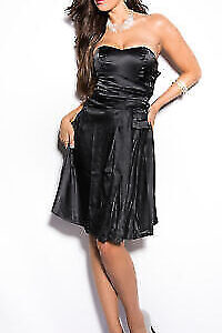 -Box#24 Koucla Cocktail-Kleid XL-Schleife Corsage-Look schwarz passt Größe S/36