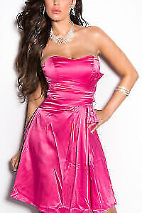 -Box#24 Koucla Cocktail-Kleid XL-Schleife in Corsage-Look rosa passt Größe M/38