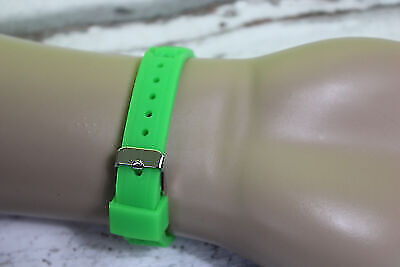 Box#111 Silikon kleine Armbanduhr Uhr Silikonarmband grün Quarz Mädchen – Bild 3