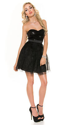 -Box#16 Koucla Ball-Party-Cocktail-Kleid Pailletten schwarz passt Größe XS/S/M – Bild 9