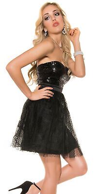 -Box#16 Koucla Ball-Party-Cocktail-Kleid Pailletten schwarz passt Größe XS/S/M – Bild 13