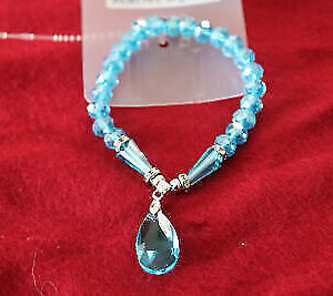 Scarlet Bijoux Modeschmuck elastisches Armband Perlen blau Armschmuck Damen