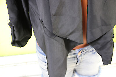 ginatricot Cardigan XS 34 schwarz dünne Jacke o. Verschluss Sommerjacke 3/4-Arm – Bild 4