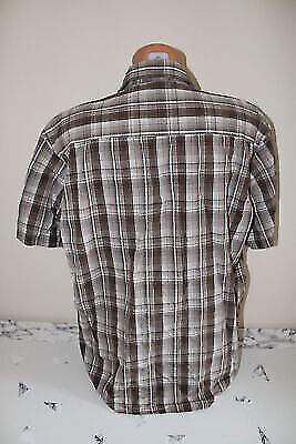 Box#61 Reward Hemd Oberhemd Herren braun kariert 2XL 56 kurzarm Freizeithemd – Bild 4