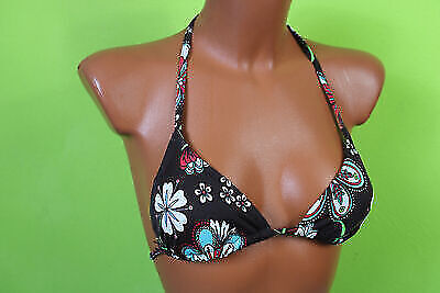Box#115 Buffalo Bademode XS 32 A B Neckholder Bikini BH Top braun ohne Bügel