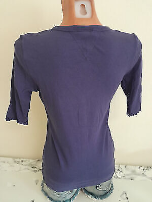 Box#46 blue motion Strickjacke S 36 Sweatjacke kurzarm Strick blau/lila Jacke – Bild 3