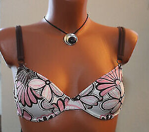 scarlet bijoux Modeschmuck Textil Kette & Anhänger schwarz silber lila Stein