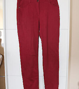 -Box#1 Gina Laura Mom Jeans M 38 L30 Hose Jeanshose Stretchjeans stretchig rot