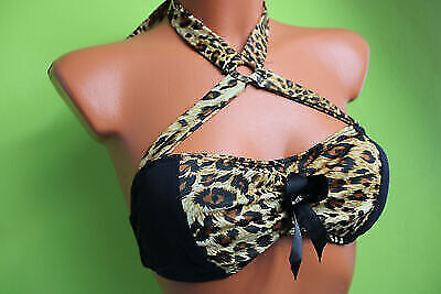 Box#115 In Stylefashion Bademode Bikini M passt S 36 B Leopard braun Neckholder – Bild 3