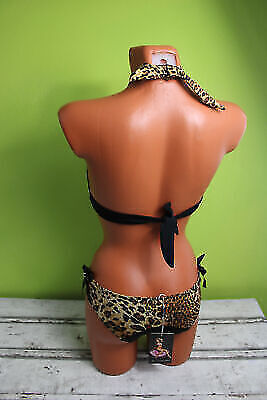 Box#115 In Stylefashion Bademode Bikini M passt S 36 B Leopard braun Neckholder – Bild 5