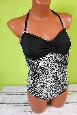 Box#116 Octopus Badeanzug 52 D E Monokini Bademode Neckholder Muster Einteiler