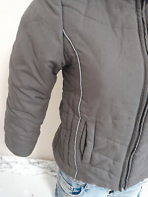 Winterjacke 128 Anorak oliv grün Jungen warme Jacke mit Kapuze – Bild 3