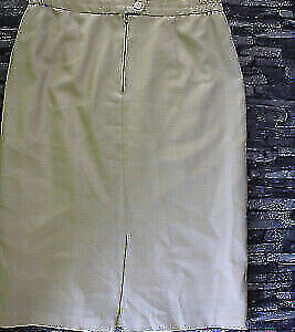 Rock Midirock L 42 Business wadenlang braun kariert Damen Midi gefüttert